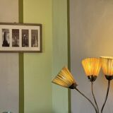 Vintage 1950s floor lamp with 3 flexible lights