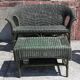 Salon de jardin complet en rotin. (Sofa, fauteuils x 2, table basse)