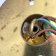 Old ceiling lamp murano glass with inclusion gold gilded barovier toso