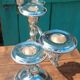 Silver-plated patinated metal chandelier with 5 adjustable branches –