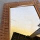 Trio de miroirs osier tressée années 50