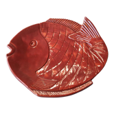 Plat zoomorphe poisson ceramique vintage