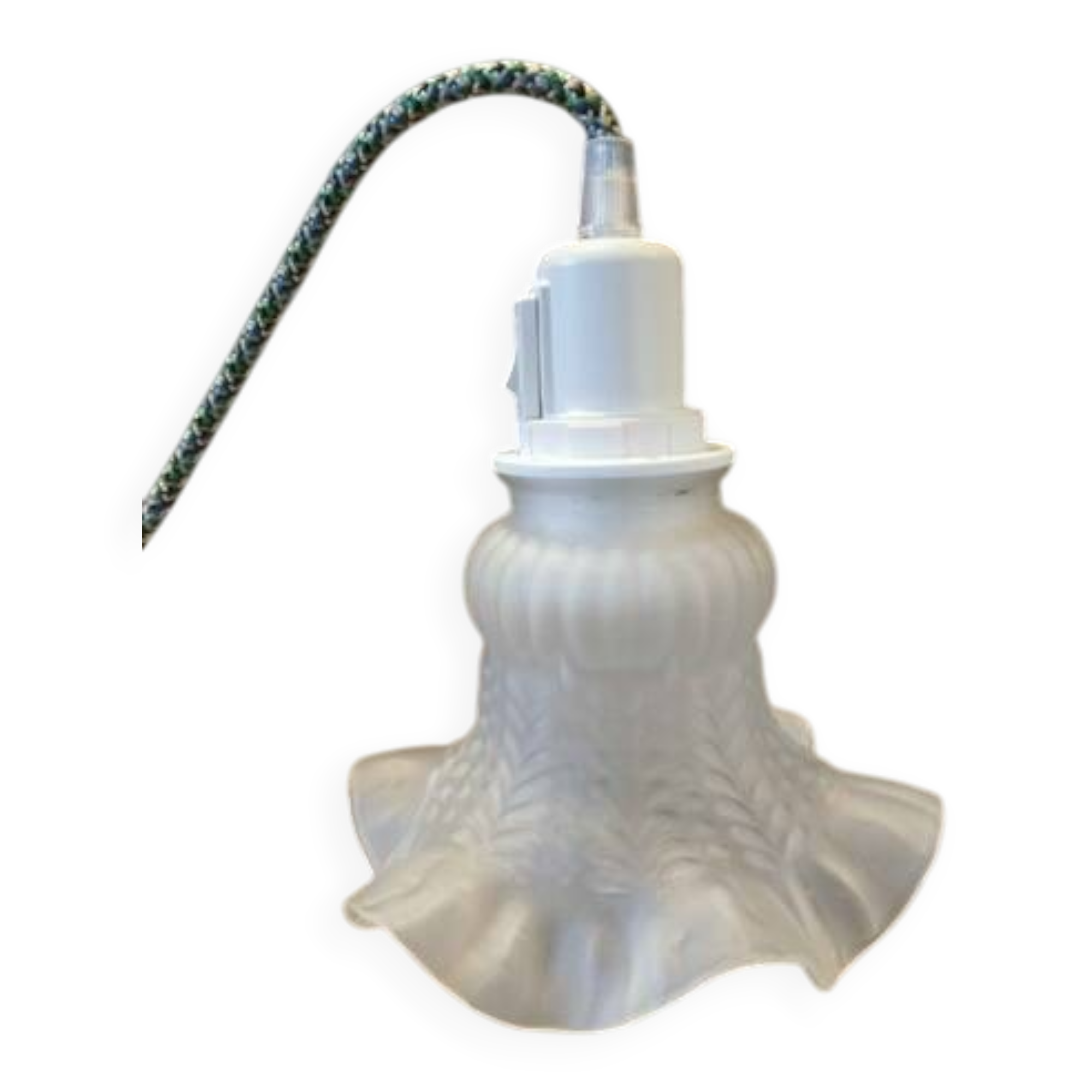 Opaque glass corolla lamp - switch socket