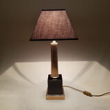 Lamp neoclassical a golden column the Dolphin Olympus