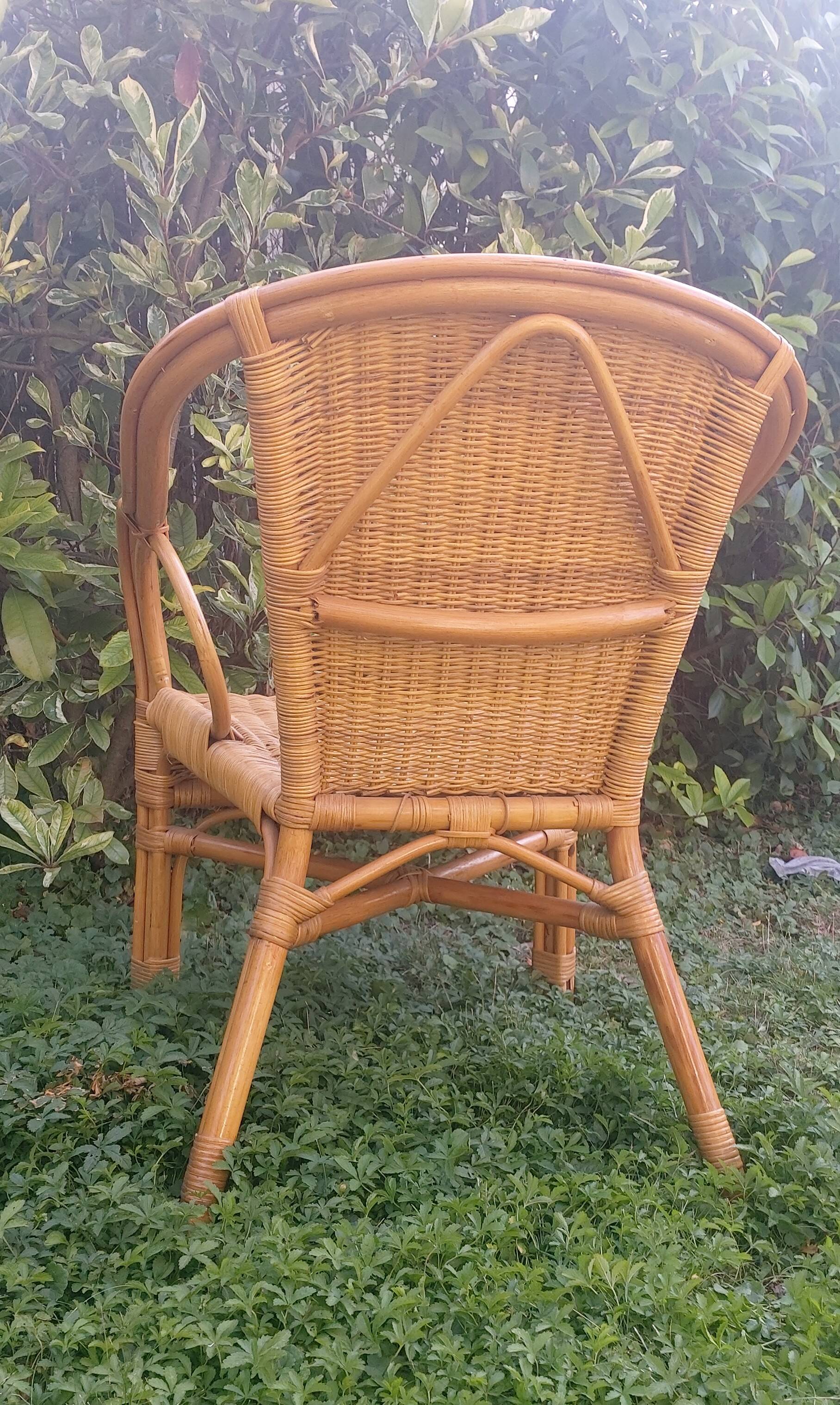 Rattan armchair
