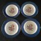 Set of 4 blue l'amandinoise Prestige plates