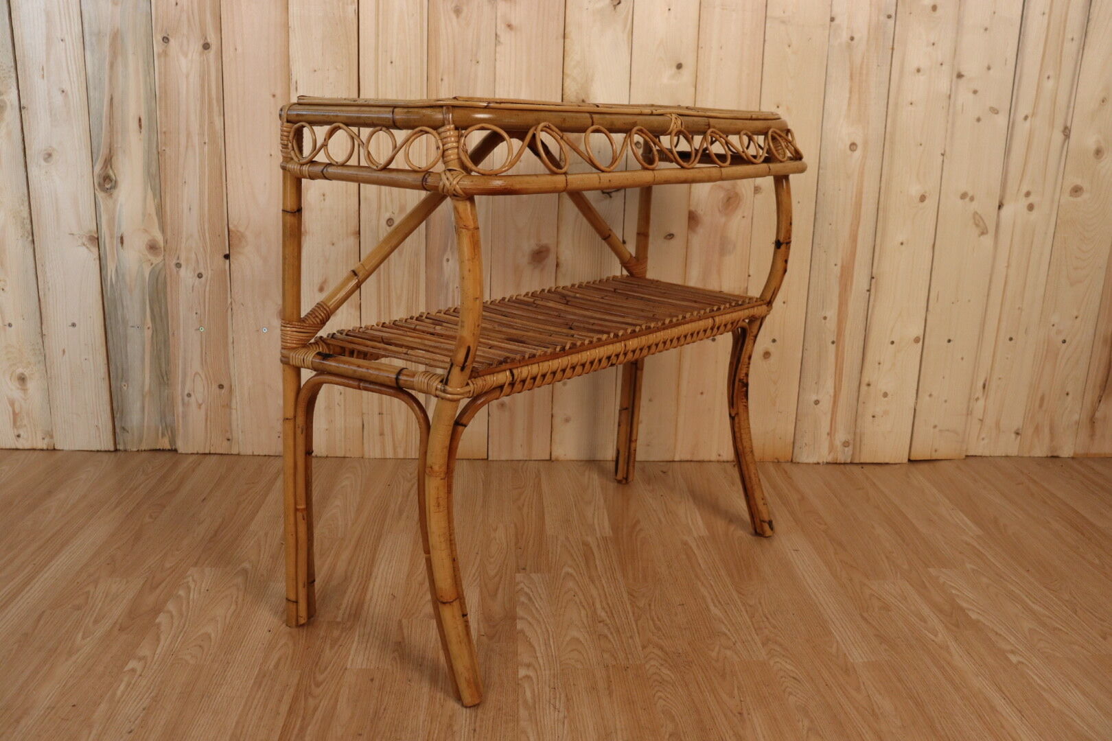 Vintage rattan console Italy