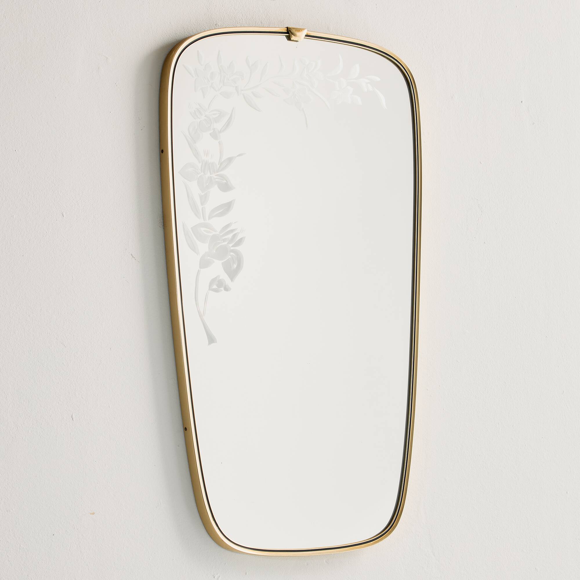 Framed metal mirror