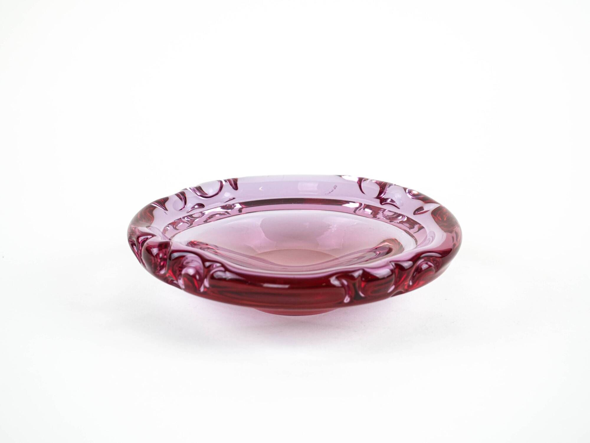 Rosamund Glass Platter by Christer Holmgren for Holmegaard, Denmark, 1960s