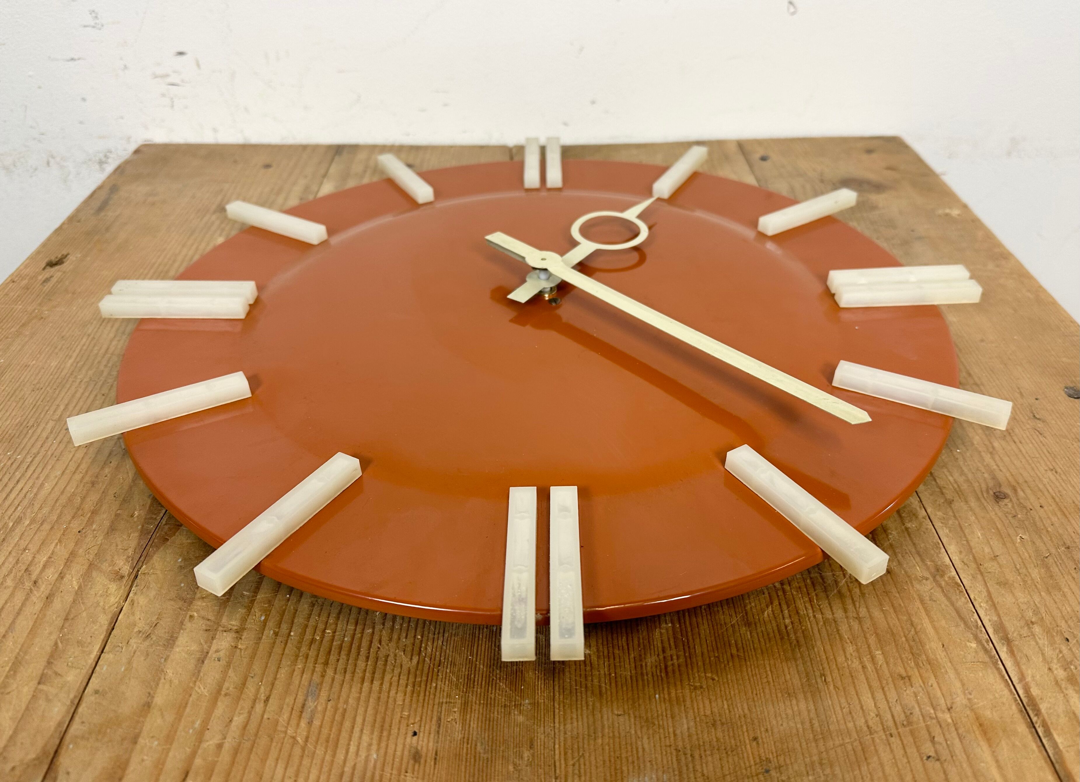 Industrial Office Wall Clock from Pragotron, 1970s