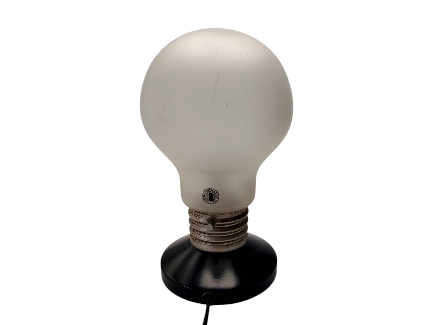 1990 ikea table lamp – vintage bulb shape in frosted glass