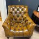 Set of 2 leather club chairs