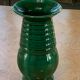 Ceramic vase enamelled green slurry style vallauris vintage 1950