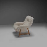 Rare lounge chair by Bengt Ruda for Artifort in wool fabric, Holland 1960s