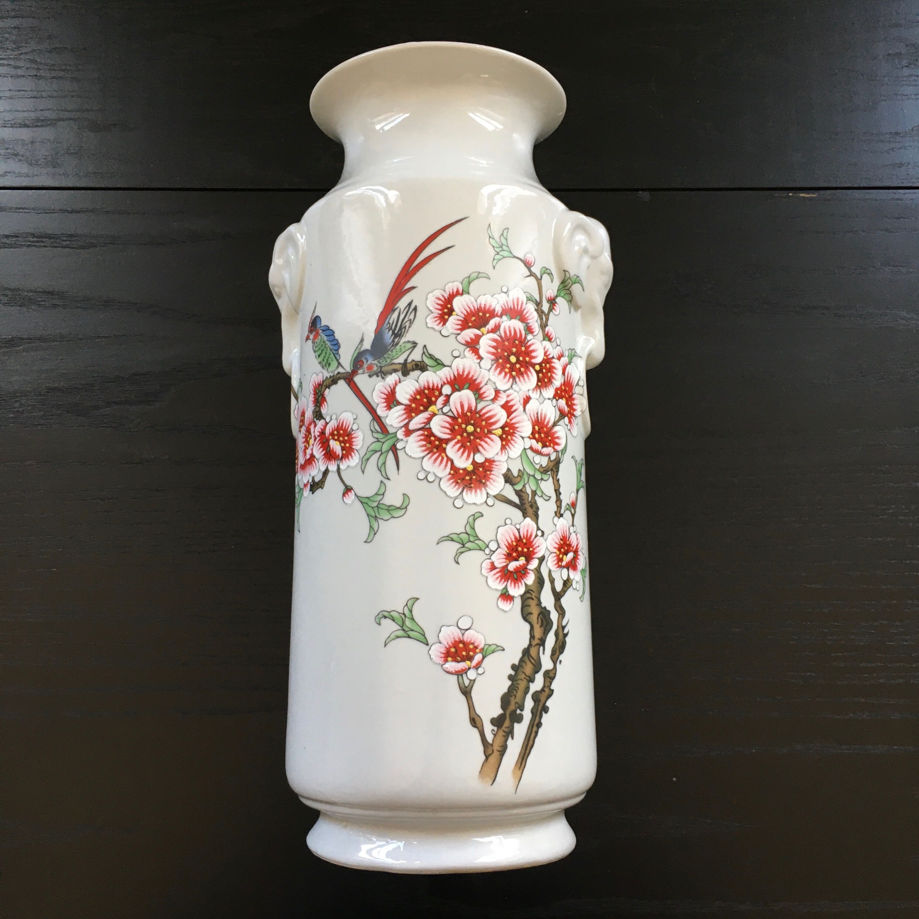 Porcelain cherry blossom vase
