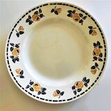 Flat in Iron Earth of Choisy Le Roi diameter 29.5 cm, late nineteenth