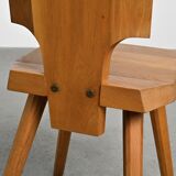 Set of 4 chairs model S28 by Pierre Chapo, France circa 1965.