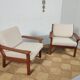 Pair of teak chairs Juul Kristensen for Glostrup Denmark 1960s