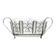 Postmodernist sugar bowl, silver-plated brass, HEFRA, Poland, 1970s