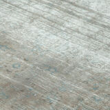 Handwoven persian overdyed 295 cm x 383 cm grey wool carpet