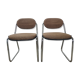 Vintage office chairs fabric and chrome
