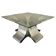 Smoked glass and aluminum coffee table 1970s