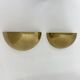 Mid-century pair of brass wall light sconces, 1970s