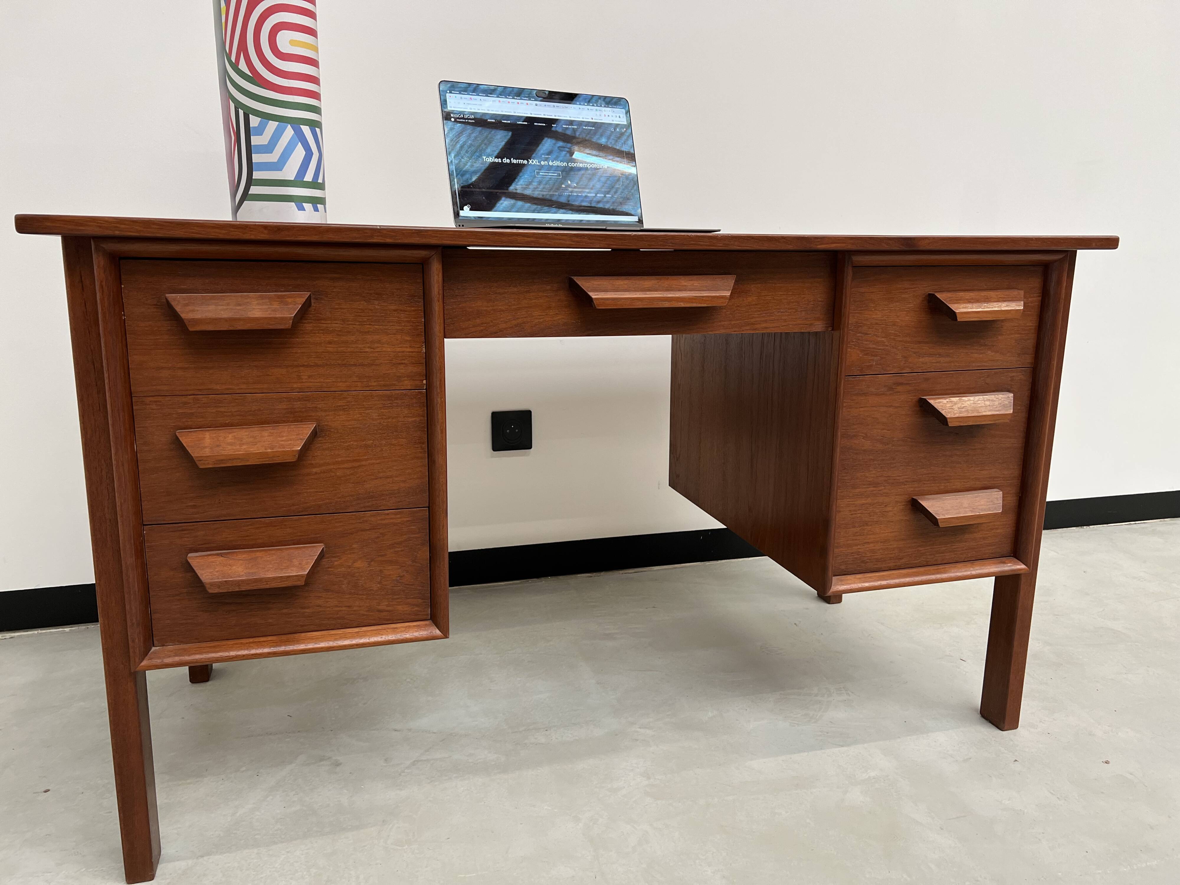 Scandinavian teak desk, circa 1970