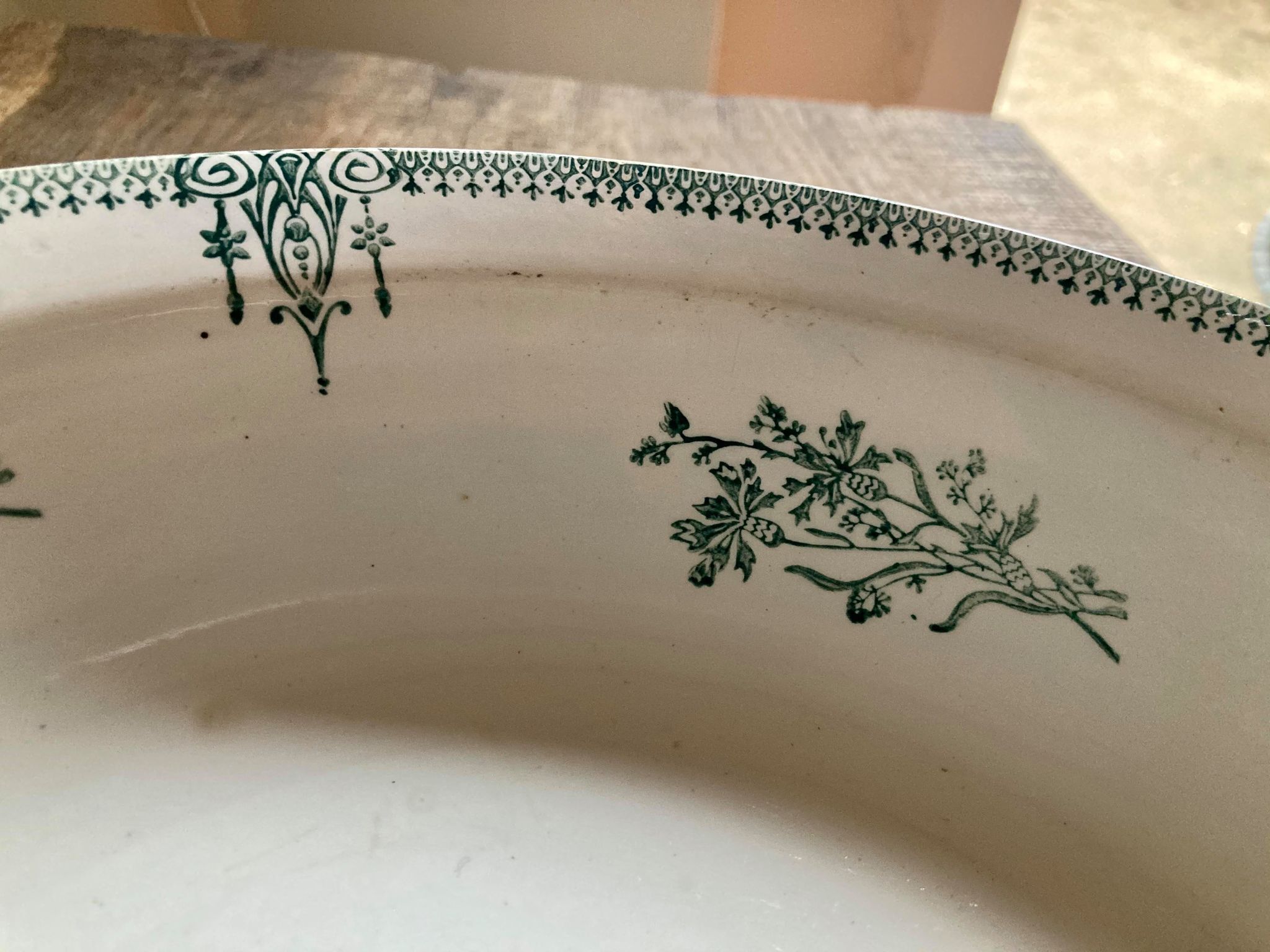 Hollow Service Plate Large Cermal Establishments Model 4003
