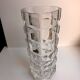 Art deco molded crystal glass vase