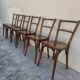 Serie de 6 chaises de bistrot signé Baumann bois courbée 1930s