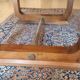 Beautiful square dining table in solid walnut, Art Deco style / 1930s.