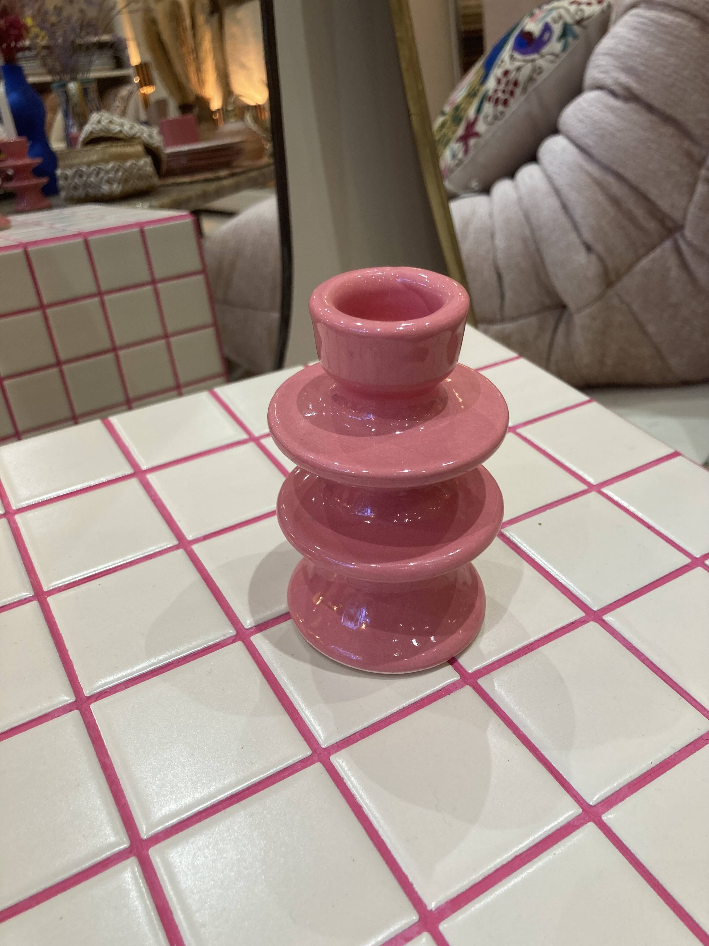 Barbapapa pink candle holder