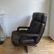 Vintage leather and steel swivel chair, 1970s, Walter Knoll