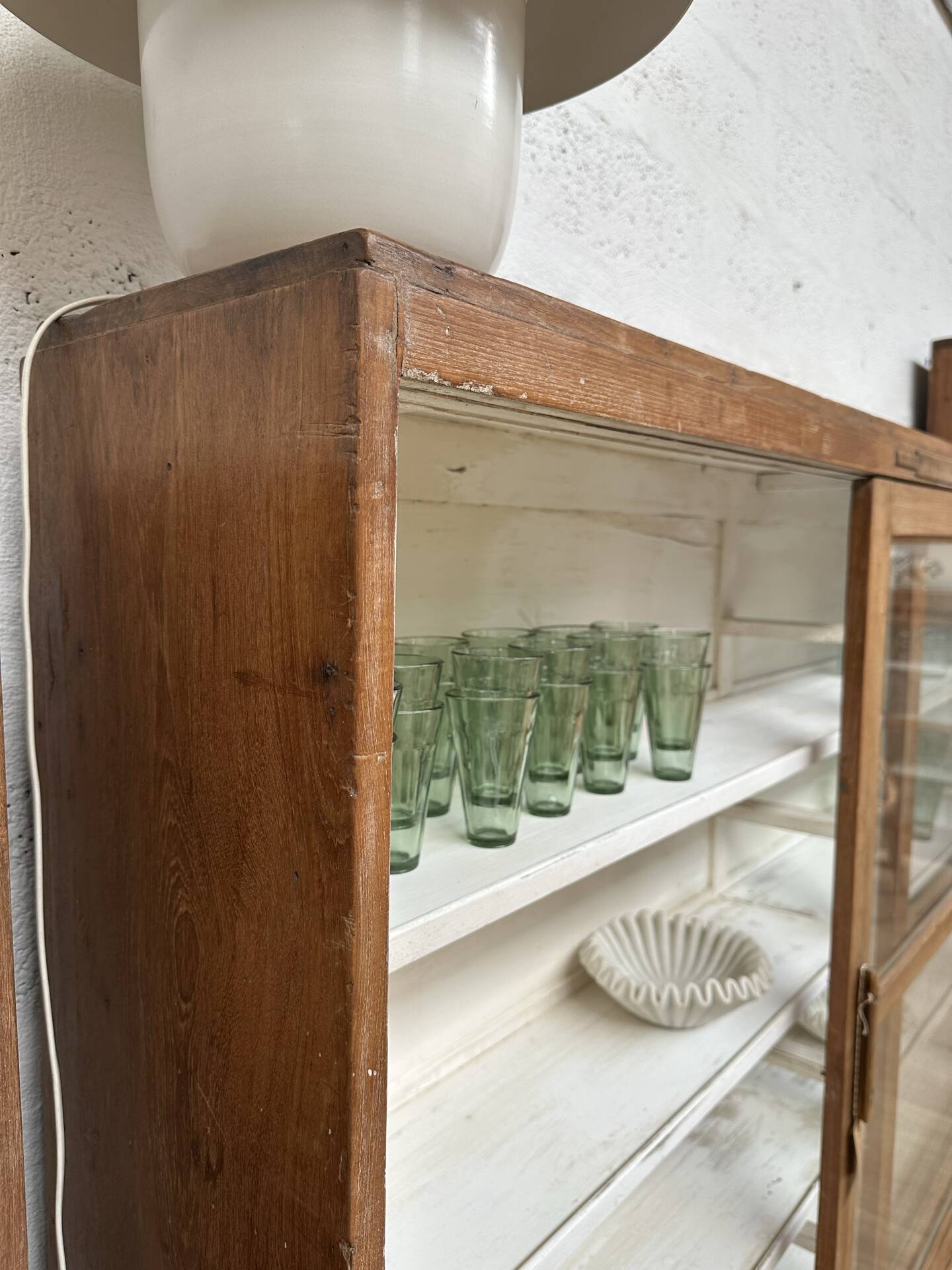 Large antique display cabinet