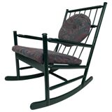 Vintage rocking chair wood 1960s design