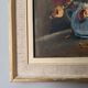 Acrylic painting on cardboard still life bohemian countryside decoration