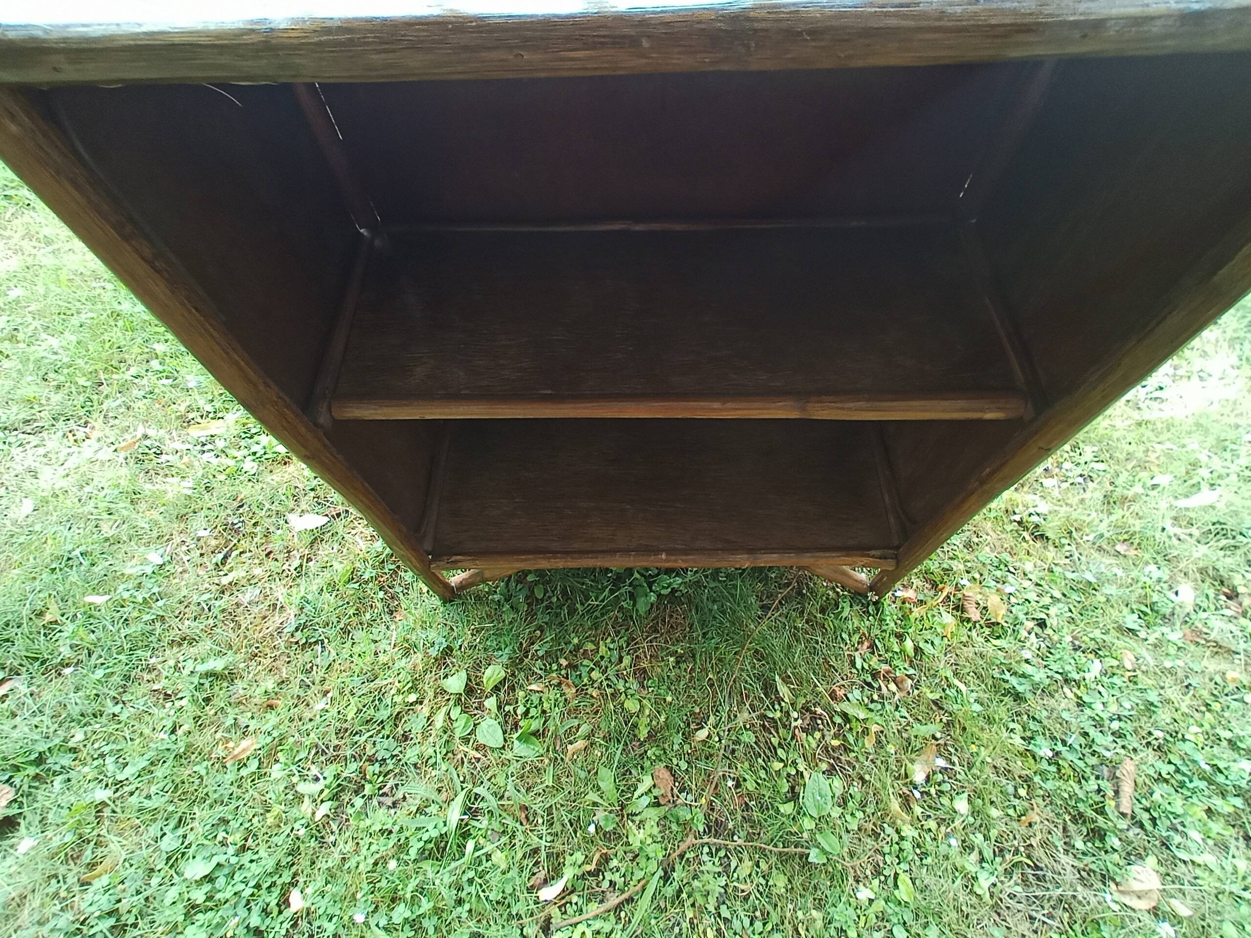 5-tier rattan bookcase shelf