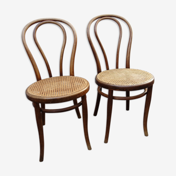 Pair of chairs bistro Thonet No.18 circa 1920