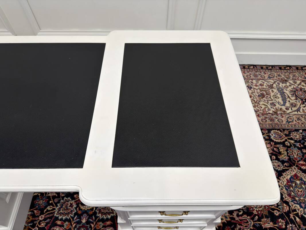 Classic English White Chesterfield Desk