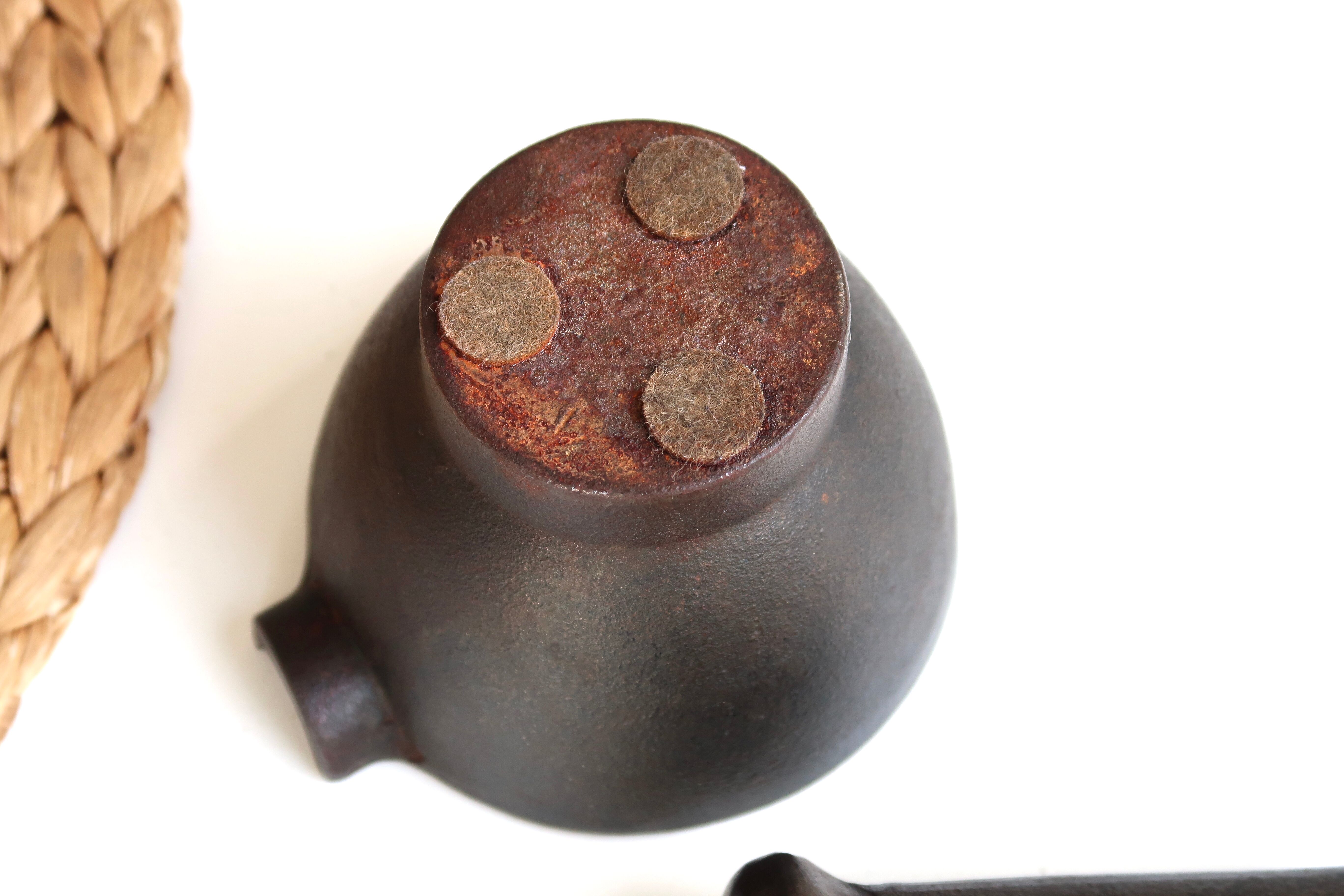 Cast iron mortar and pestle, 50s