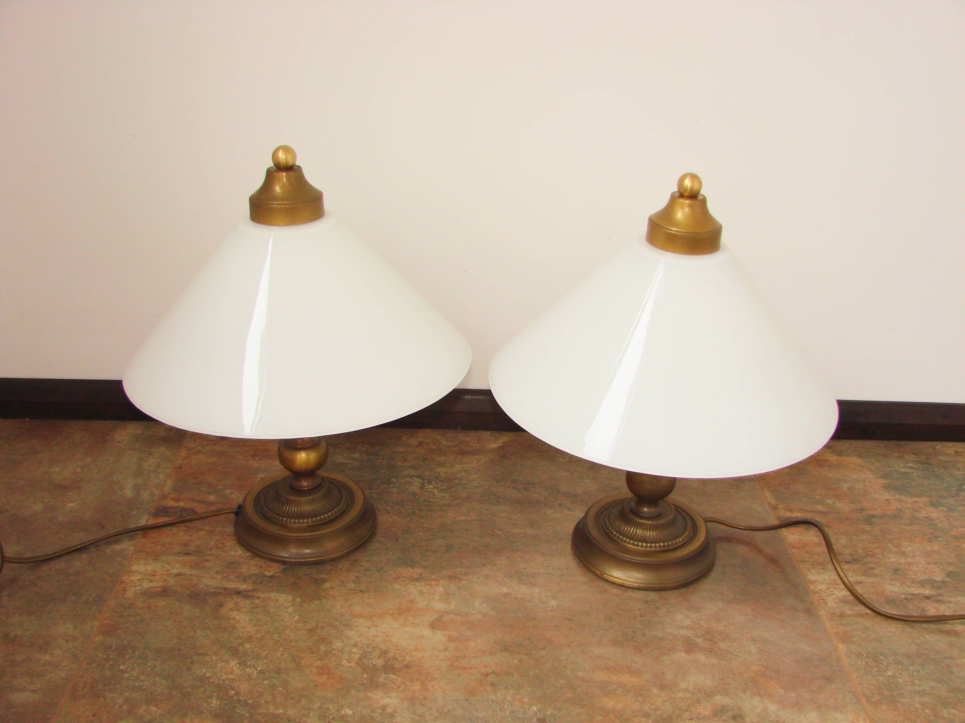 A pair of bedside lamps from the 1970s