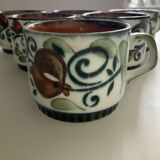 Set of 6 vintage Boch La Louvière coffee cups