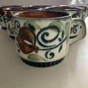 Set of 6 vintage Boch La Louvière coffee cups