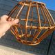Vintage rattan and bamboo pendant light with removable shade.