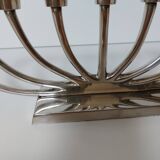 Menorah chrome metal candlestick from the 70s