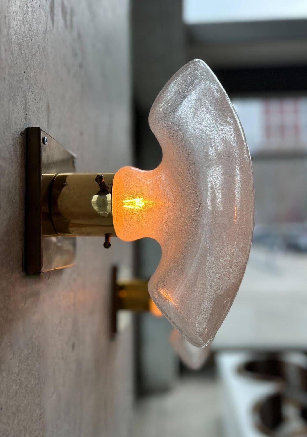 Rare Carlo Nason Murano glass wall sconces