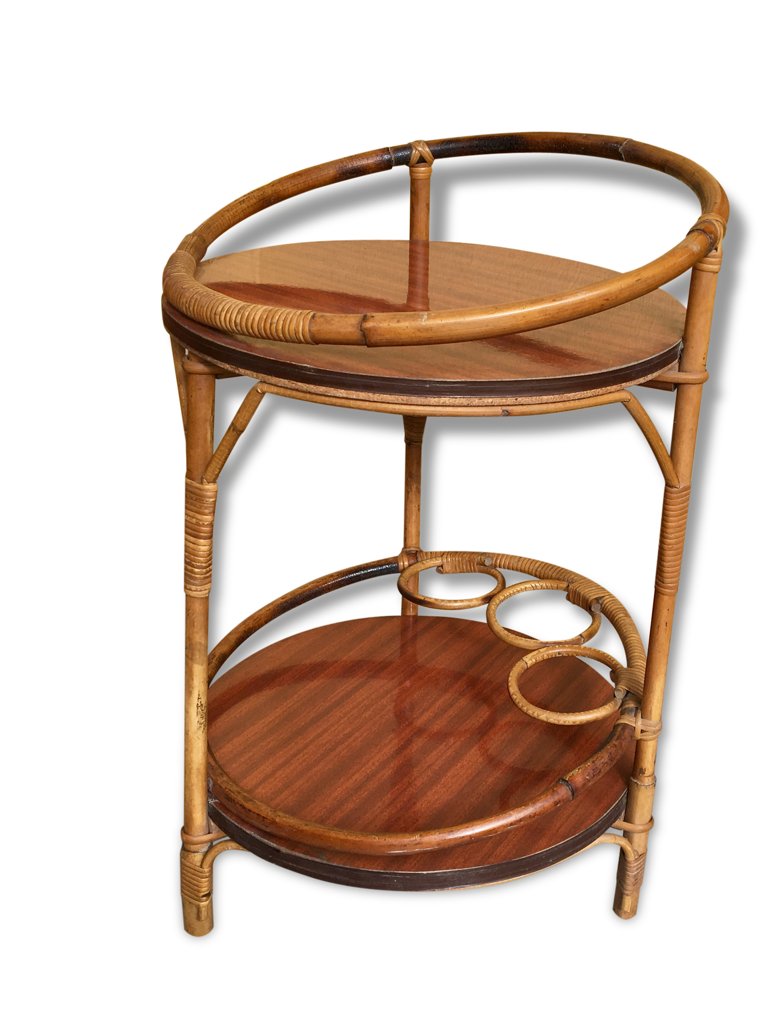 Desserte/bar , bambou et formica, années 60