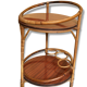 Desserte/bar , bambou et formica, années 60