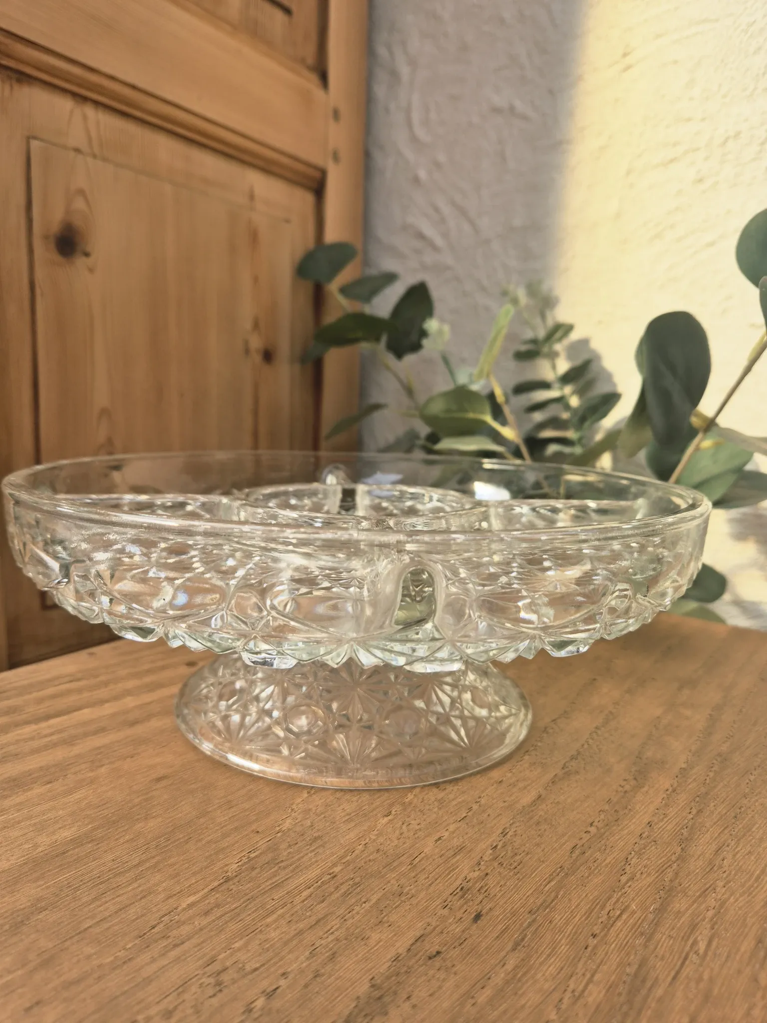 Vintage pedestal serving dish